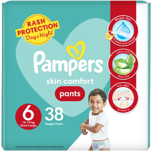 Pampers Pants Baby Diapers (Size 6 Junior Plus, 38 Pcs)