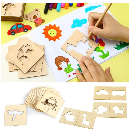 Dotz Brand Baby Toys School Paint Tools Educational Coloring Book Paint Learning Coloring Board Drawing Board Wooden Drawing Toys